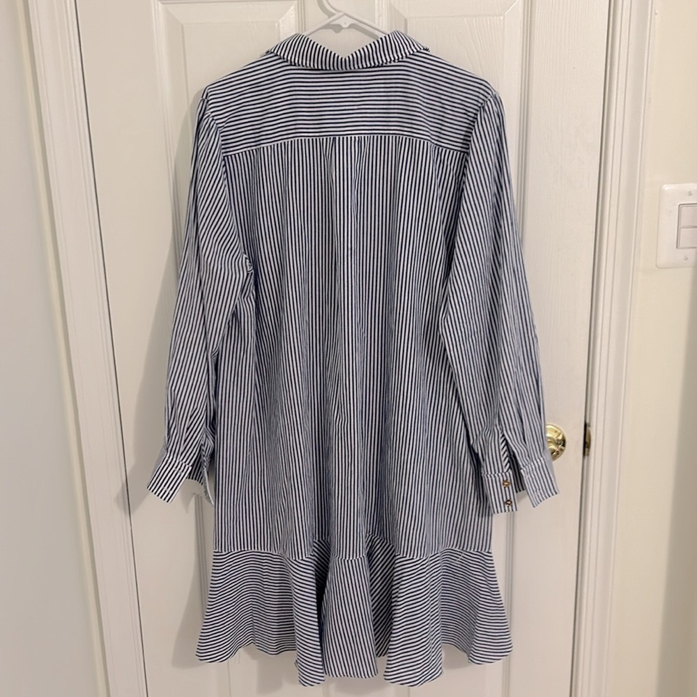 Duffield Lane Iris Dress In Navy and White Classic Stripe NWT Size XL - Picture 4 of 9